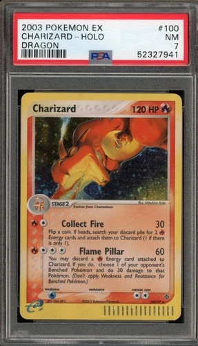 Pokemon Charizard EX Dragon Holo Secret Rare #100 PSA 7