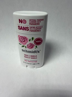 Schmidt s ROSE + VANILLA  Natural Deodorant - 2.65 oz, 75 g, NWOB (ZG2)