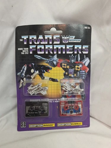 Transformers G1 Reissue Decepticons Ravage & Rumble Action Figure Toy New Sealed