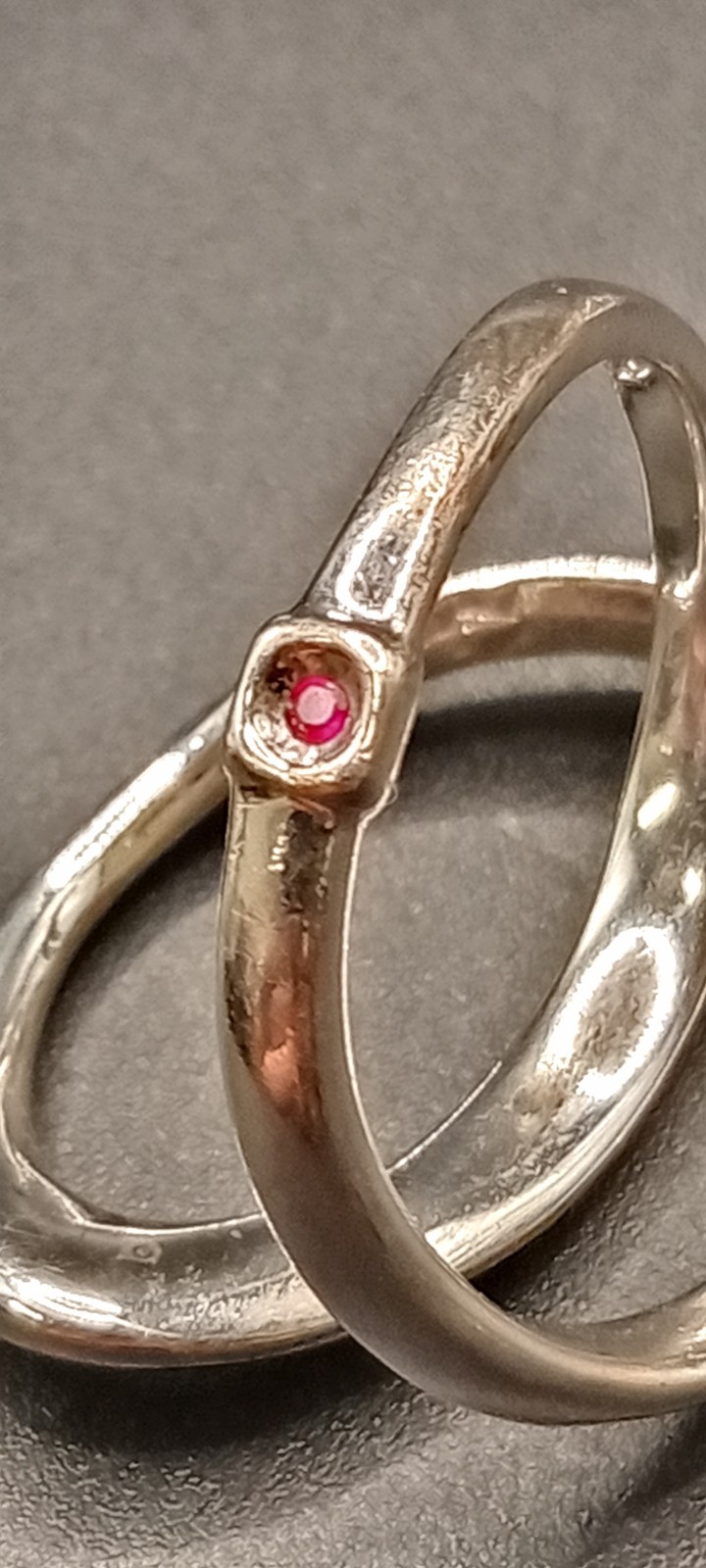 925 Sterling Silver Elle Ruby Twist Bracelet Ring… - image 6