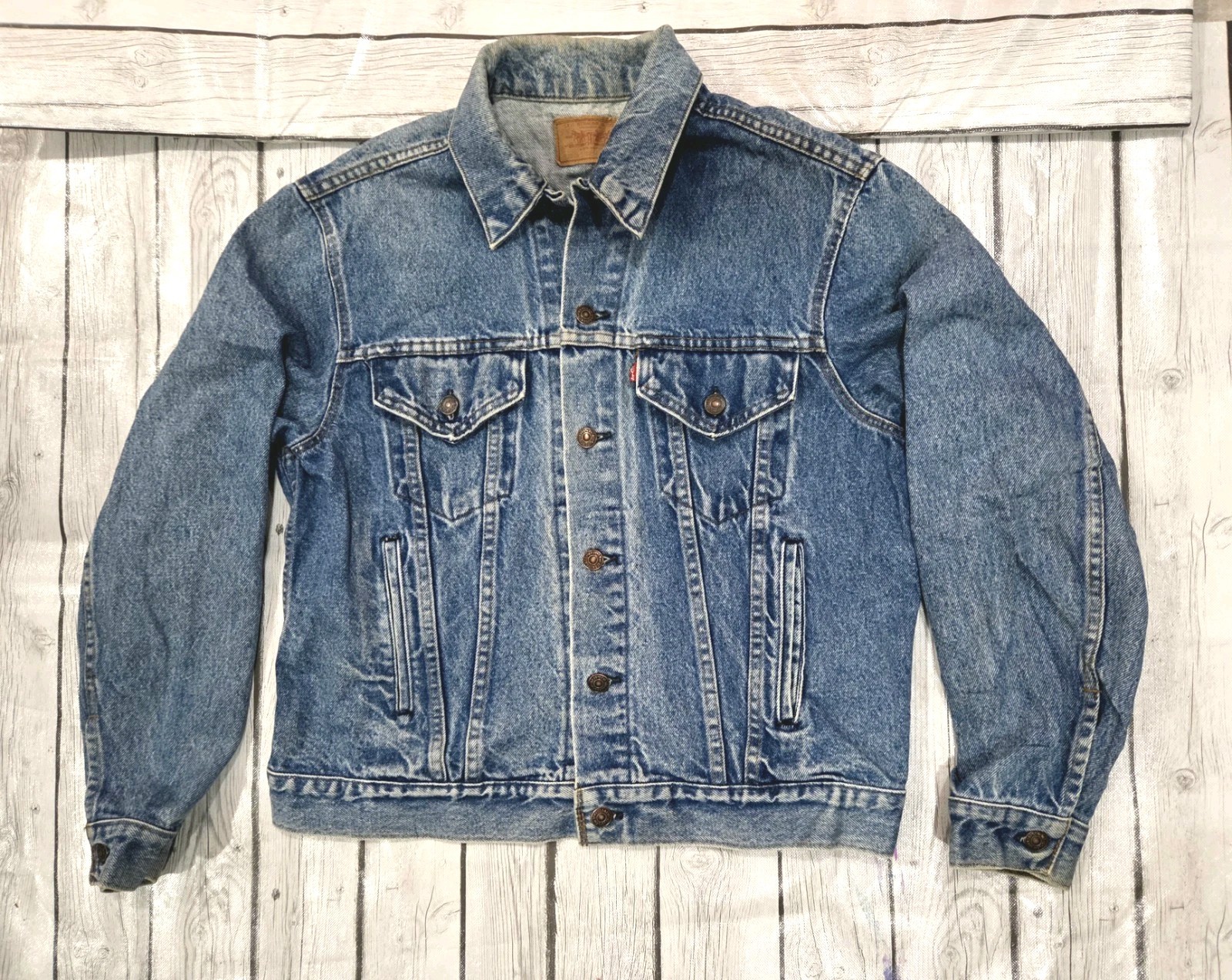 VTG Levis Jacket Denim Trucker Type 3 70506-0216 Made in USA  Size 44