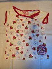 Sz 4/5 Strawberry Shortcake White T-shirt Top Vtg 2005 Toddler Child Girls