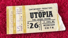 UTOPIA March 26 1980 St Louis MO CONCERT TICKET stub Rundgren Kiel Opera House