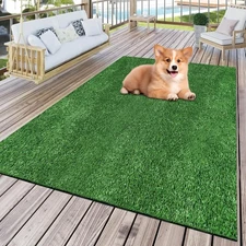 FREADEM Artificial Grass Rug, 4' x 6' Turf Fake Faux 4 FT x 6 