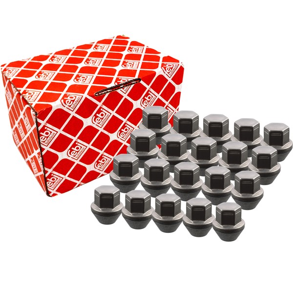 20X Febi 46674 Radmutter M12X1,5Mm FüR Fiesta 1-6 Focus 1-3 C-MAX Mondeo Volvo-image