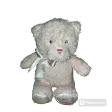 Baby Gund MY FIRST TEDDY Pink Soft 11in Plush Bear Lovey 6048599 Pink Satin Bow
