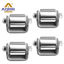 4 Weld On Heavy Duty Steel Micro Mini 2" Roller Fit Trailers with Grease Fitting