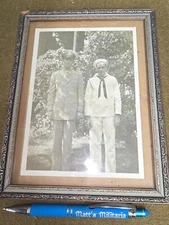 WWII Framed Picture of Soldier and Sailor