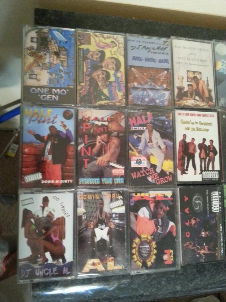 Lot of 33 Rap Cassette Tapes 90's Miami Bass Florida 2 live Crew Luke Skywalker Foto 2 de 4