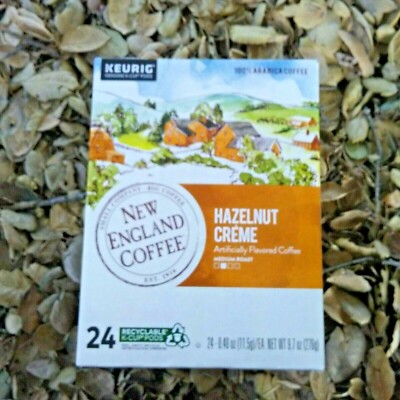 Lot 24 Kcup New England Coffee Hazelnut Crème Roast Brew Barista July4 FreeShip