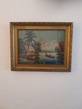 Tableau Peinture Vietnamien MAI HOANG ( Asie Chine ). Lac Vietnam