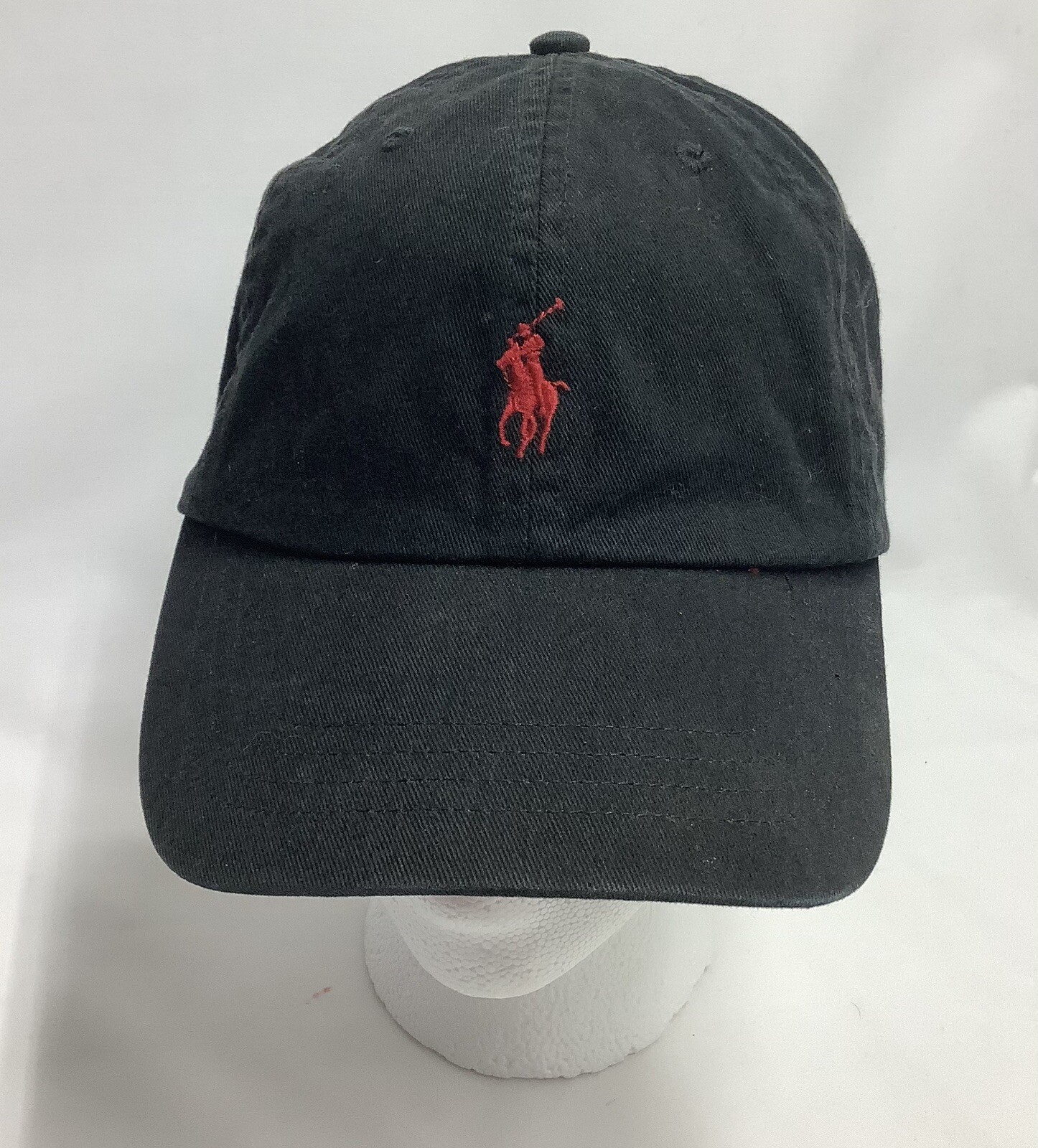 Polo Ralph Lauren cinturino cappello posteriore nero rosso pony cotone taglia unica RGS231025 HB