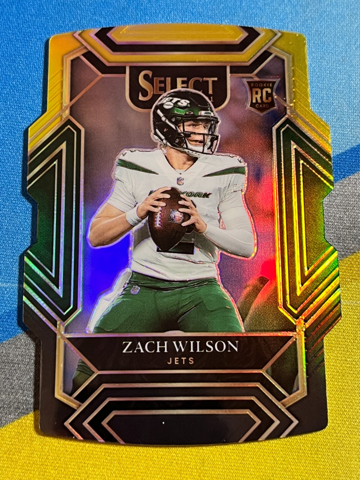 2021 Select Football ZACH WILSON Jets Rookie Black Gold Die-Cut Club #244