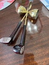 Vintage Riviera Gold Club Driver Handles Barware Set Jigger and Spoon