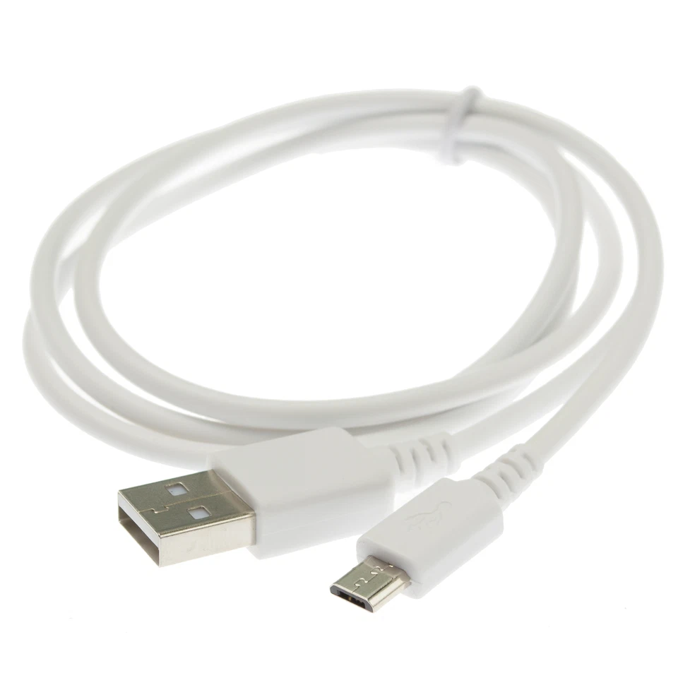 Adaptateur Câble Alimentation Chargeur USB Blanc 90cm pour Casque Bluetooth Motorola H720 - Photo 3/4