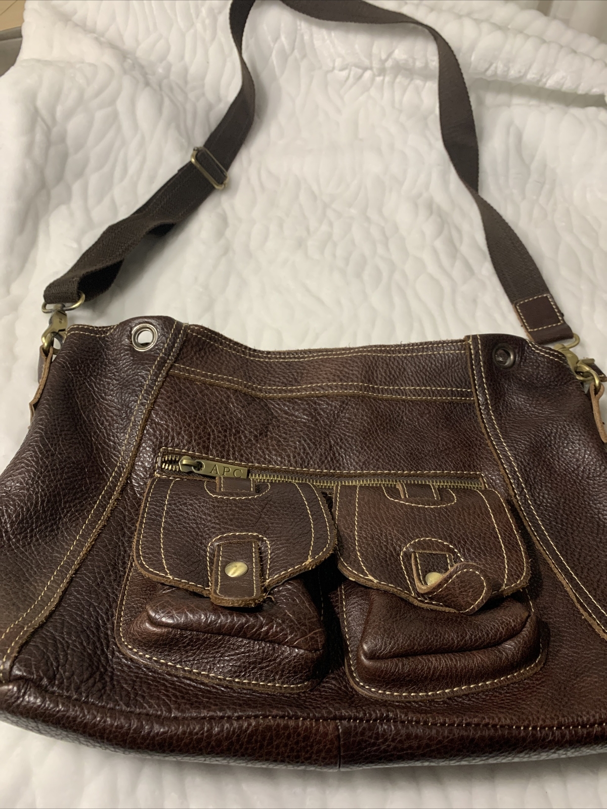 Ameri Leather Dark Brown Bag Shoulder Bag. - image 11