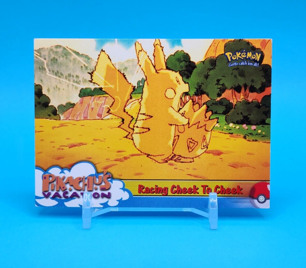 Pokemon Card - Racing Cheek to Cheek 48 - Pikachu's Vacation - Topps