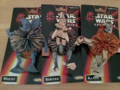 3 x Star Wars Episode 1 Koosh 1999 Vintage Kaadu, Sebulba, Watto
