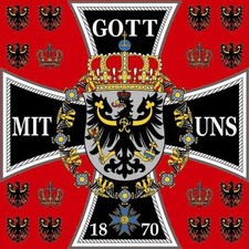 Aufkleber Standarte Königstandarte Preussen 9 x 9 cm Autoaufkleber Sticker