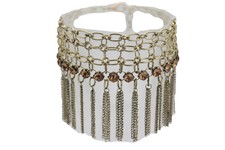 Women Gold Color Chain Fringes Tassel Web Western Boot Band Bracelet Shoe Charm