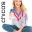 thumbnail 1  - CHICO&#039;S GAUZY LIGHTWEIGHT EMBROIDERED BLOUSE W TASSELS BEADS BOHO INDIAN STYLE