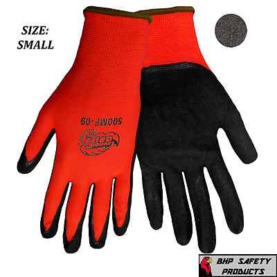 (1 DOZ) GLOBAL TSUNAMI GRIP NITRILE COATED MECHANICS WORK GLOVES SZ SMALL 500MF