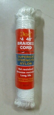 Doit Best 737151, #4, 48' Nylon Braided Cord, FREE SHIPPING 