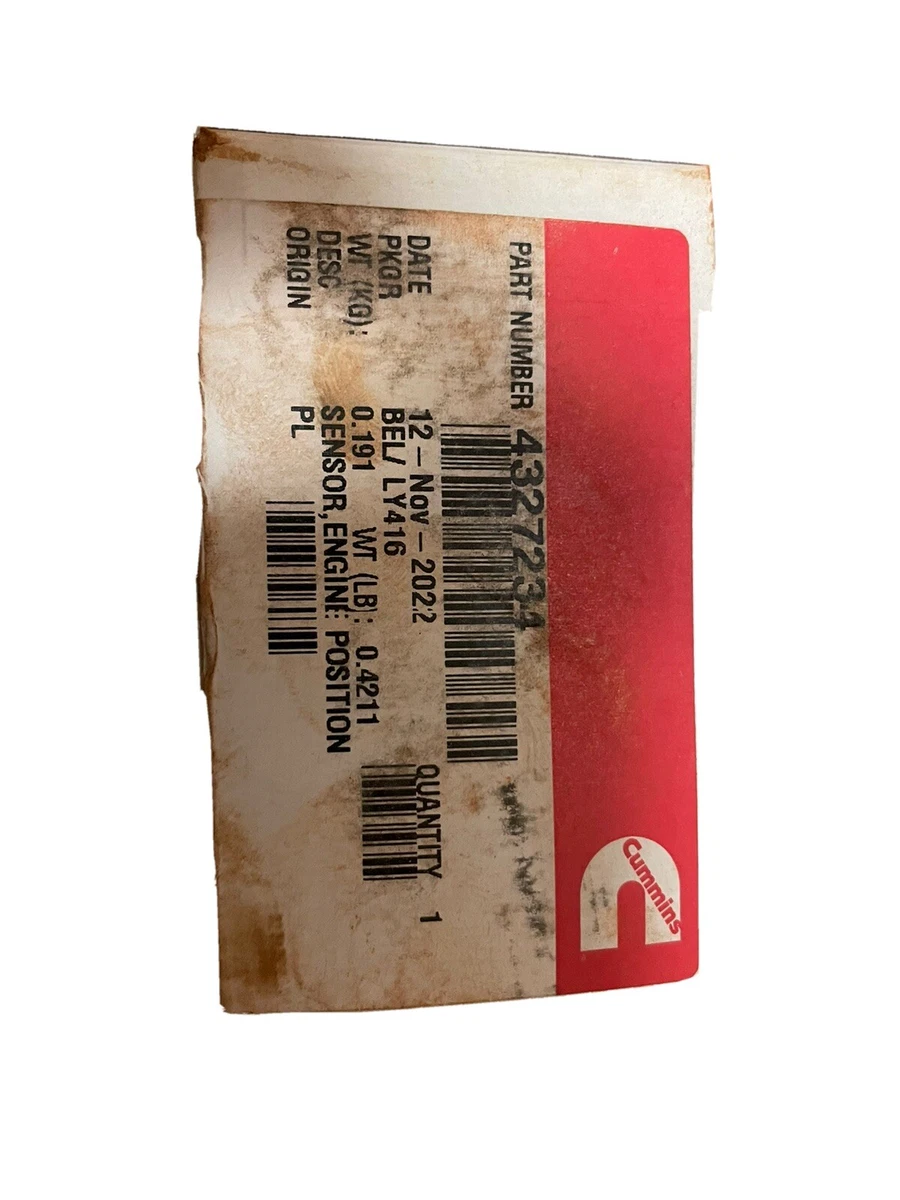 OEM Cummins Sensor,Speed Part Number 4327234 Replaces 2872354 | eBay