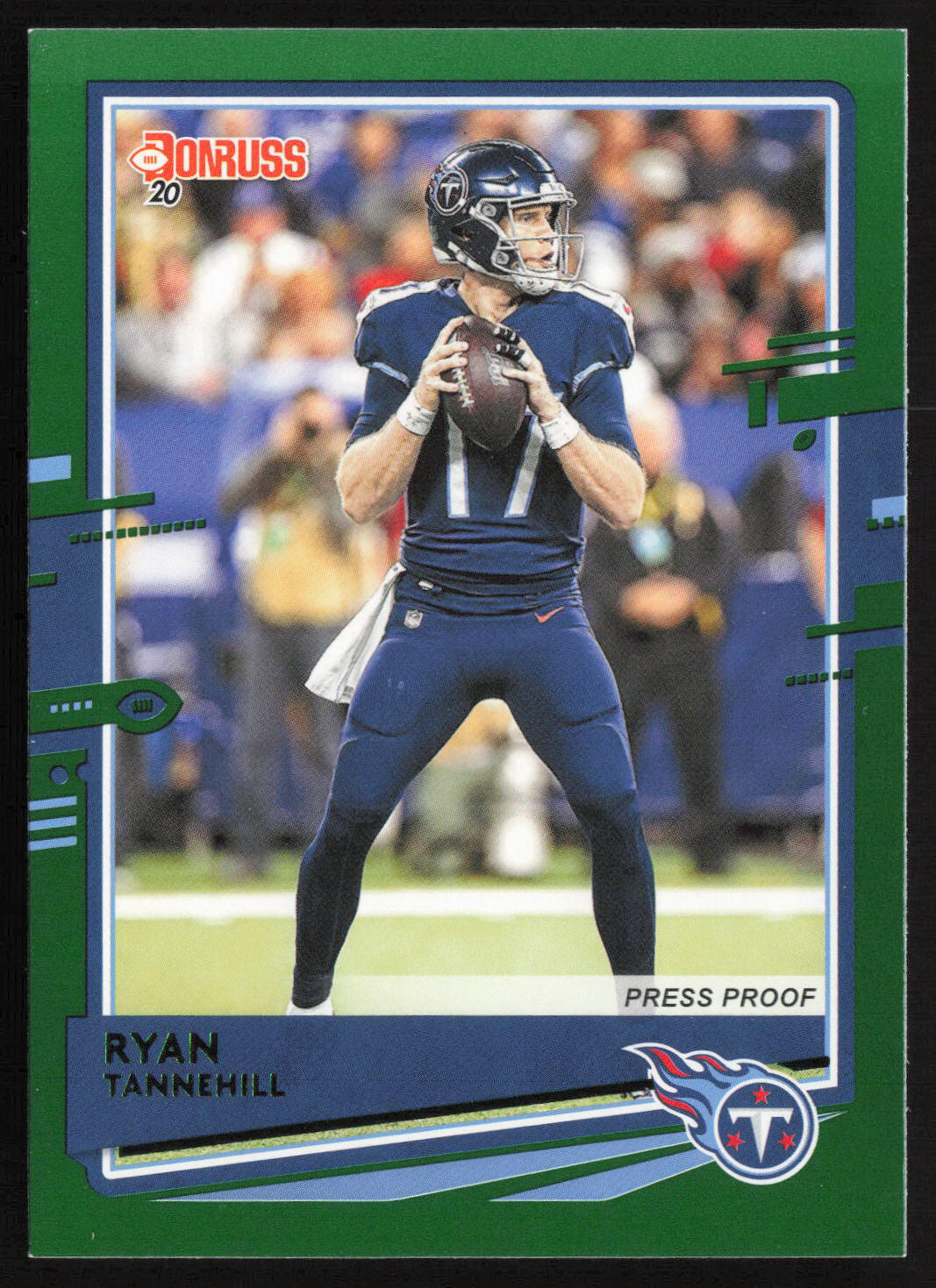 2020 Donruss Press Proof Green Ryan Tannehill #246b Tennessee Titans