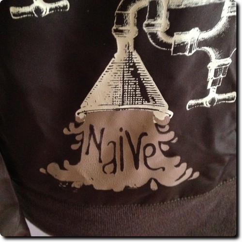 Abrigo Chaqueta Rompevientos American Apparel ""Naive-O-Meter"" Estampado en Oro Marrón xs - Imagen 5 de 8