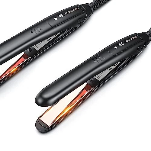 Mini Flat Iron Hair Straightener, Small Flat Irons for Short Hair, 0.7-inch