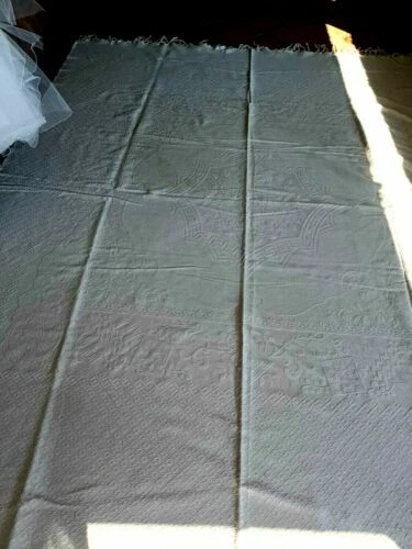 Textiles anciens Art déco dessus de lit coton