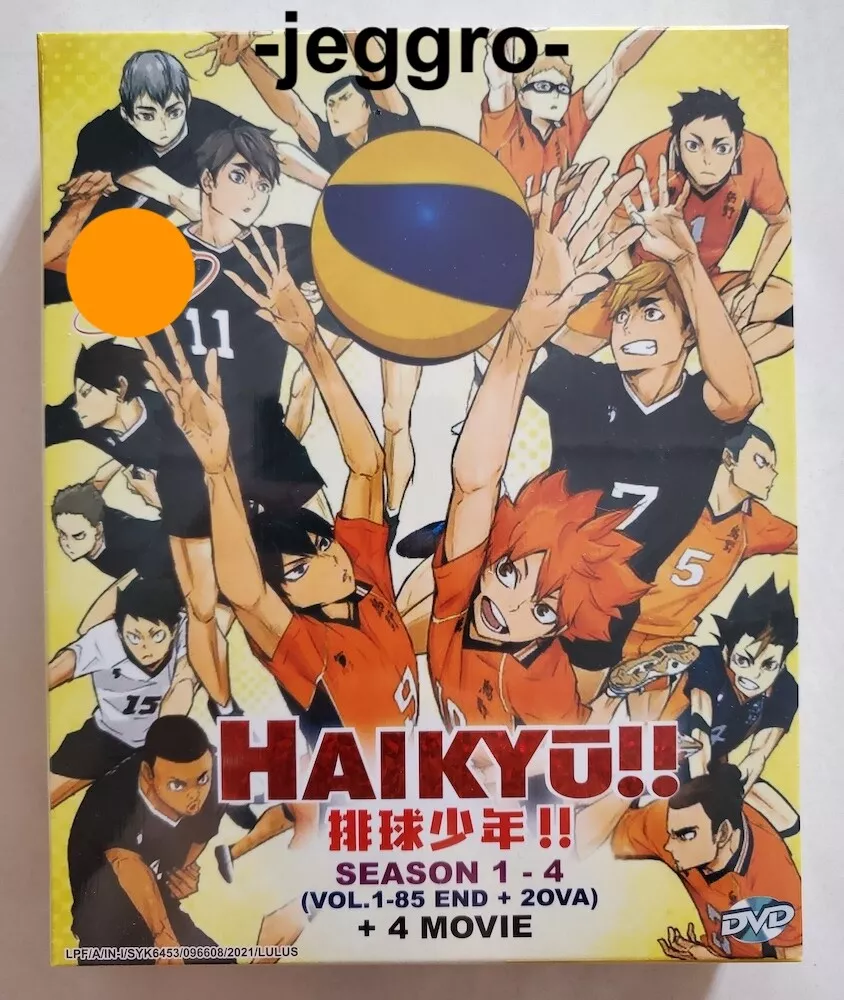 Anime DVD Haikyuu!! Haikyu!! Season 1-4 + 4 Movies COMPLETE All Region ENG  SUB