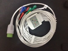 Physio Control Lifepak ECG EKG Cable 10Leads Snap Compatible Lifepack12/15