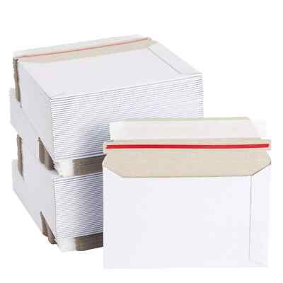20 Pack 6.5x4.5 Rigid Mailers with Self Sealing Flap, Bulk Cardboard Envelopes