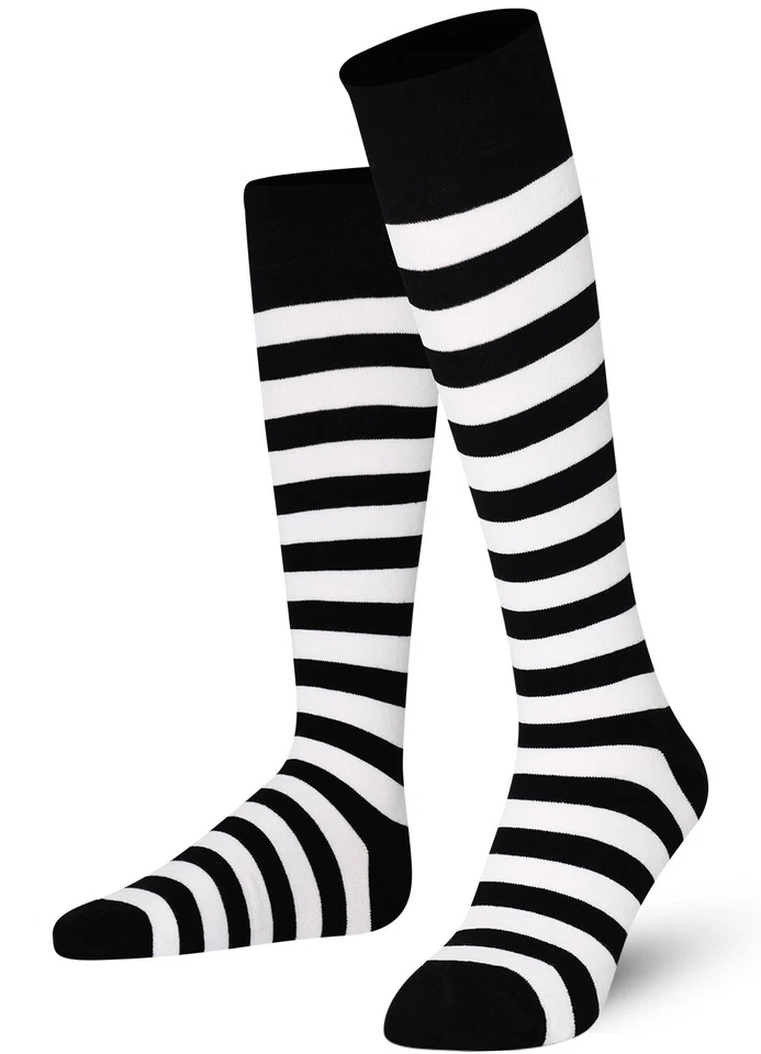 Knee High Socks Stripe, Seamless Toe, Finest Combed Cotton - Image 3 of 4