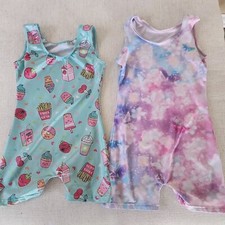 Leotards for Girls Gymnastics Toddler Dance Biketards 4-5 Years Set Of 2