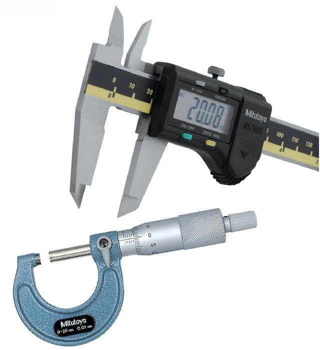 Mitutoyo Messschieber 0-150 mm + Bügelmessschraube MB. 0-25 mm