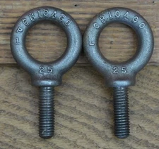 2X Chicago Hardware # 25 Eye Bolt 1/2-13 X 1.5" Bolt Lift Lifting