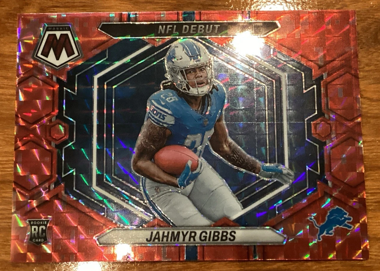2023 Panini Mosaic - Nfl Debut Jahmyr Gibbs #ND-10 Red Mosaic Prizm (RC)