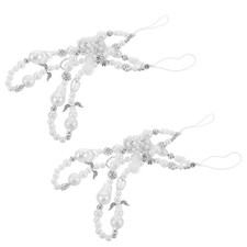 4 Pcs Phone Strap Bow Charm Bowknot Charms for Case Bead Mobile Pendant