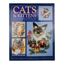 Vintage 1994 Julie Hasler Cats  Kittens in Cross Stitch Book 38 Patterns