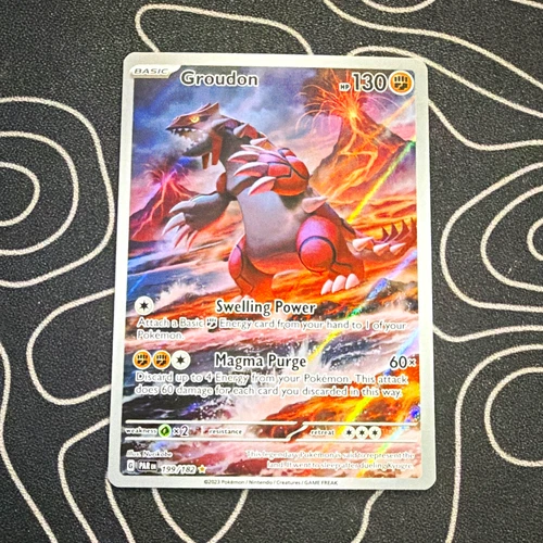 Pokemon Paradox Rift #199/182 Groudon Illustration Rare Holo