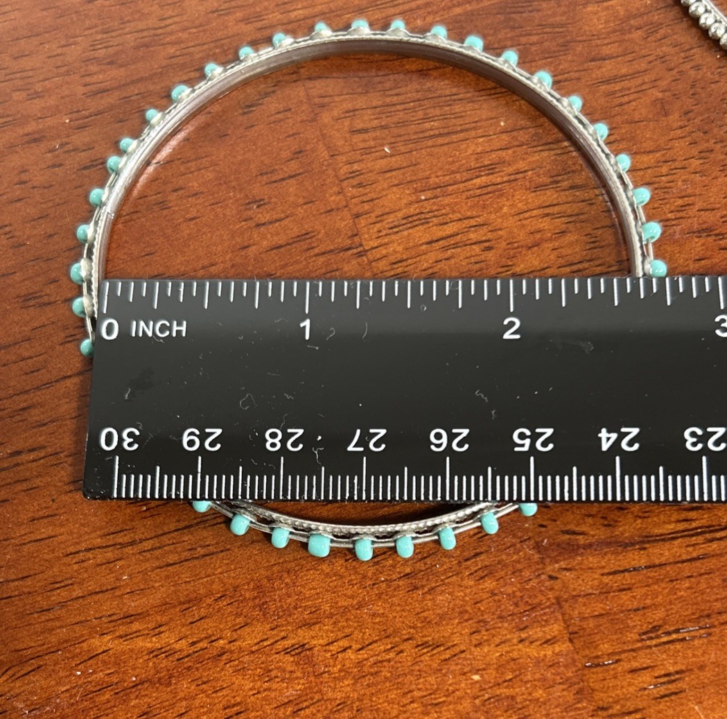 Silver Tone Stackable Metal Bangles Bracelets Tex… - image 7