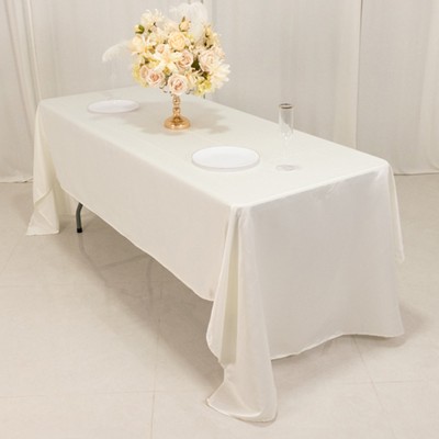 Ivory 60x126'' RECTANGLE Lamour Satin TABLECLOTH Wedding Party Home Banquet