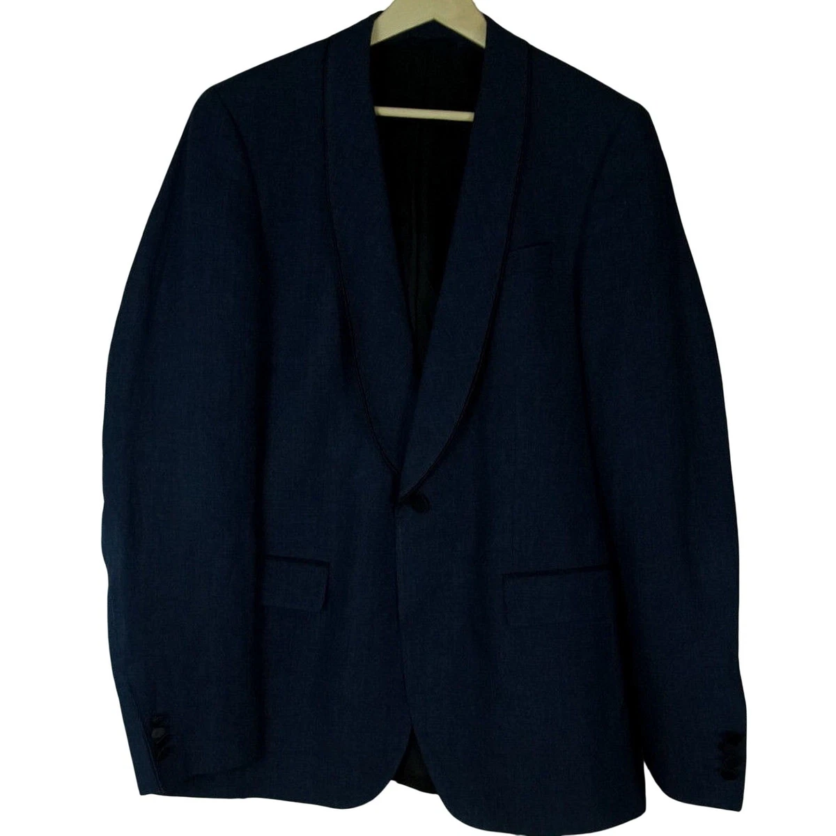 Hugo Boss Black Label Linen Tuxedo Jacket Indigo Blue Harlo