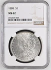 1888 Morgan silver dollar NGC MS 62