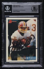 BAS 1993 Bowman Brian Mitchell #355 BGS Authentic Auto 3c7