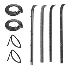 New 8-Pc Rear Door Seal Beltline & Glass Run Kit For 1973-91 Chevy GMC Suburban