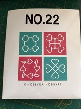 brother embroidery card no 22 with 6 acrylic templates and 22 page template book